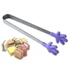 DHL Bar Tools Netter kreativer kleiner Silikonclip rutschfester Edelstahl Mini Food Ice Square Sugar BBQ Zangen Clips Küchenprodukte FY5348 bb0410