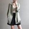 Trajes de mujer Blazers Chaqueta de traje de chaqueta blanca de mujer Primavera y otoño Estilo británico delgado Drapeado suelto Small Office Lady Ladies Tops