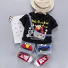 Estate Bambini Fuori Vestiti Neonato cartone animato O-Collo T Shirt Pantaloncini di jeans 2 Pz/set Infantile Outfit Kids Moda Bambino Tuta 220507