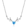 925 Sterling Silver Deer Necklace Utsökt Söt S925 Elk NecklaceFor Kvinnor Alla hjärtans daggåva till älskare