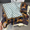 Luxury Brand Square Silk Scarf Women Satin Print Hijab Scarves Muslim Pareo Bandana Female Shawl Wrap Headband Foulard 70x70cm