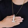 Hänge halsband Hip Hop Micro Pave Cubic Zirconia Bling Out Claw Hammer Pendants for Men Rapper Jewelry Drop Pendantpendant