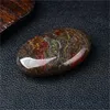 Mongolie BloodStone Palm Stone Quartz Guérison Cristal Outils De Massage Pierre Précieuse Polie Méditation Rock Energy Stone Room Decor Cadeau