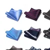 Hochwertige Marken-Taschentücher aus Seide, für Herren, dunkelblau, gestreift, Aprilscherz, passend für formelle Partys, quadratischer Anzug, Einstecktuch