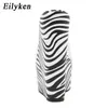 Eilyken New Super Pvc Transparent Zebra Women Wedge Slippers Roman Open Toe Platform High Heels Sandals Summer Female Shoes