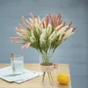装飾的な花の花輪美しい人工人工ラベンダーフォーム小麦植物ブーケクリスマスクラフト偽の花のウェディングホームデコレーションデコ