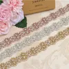 Belts JLZXSY 1 Yard Wedding Bridal Beaded Applique Pearl Rhinestone Crystal Trim For Sash