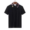 Designer mannen Tee Nieuwe katoen kreukvrij ademend T-shirt revers commerciële mode casual print high-end POLO korte mouw M-3XL