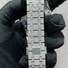 Версия Новый Moissanite Stones Skeleton Watch Pass Test Mens Diamonds Toping Mechanical Mechany Movement Luxury Full Iced Out Sapphire