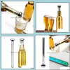 Andra barprodukter Barware Kitchen Dining Home Garden Ice Hinks and Coolers rostfritt stål Wineliquor ChillerCooling Rod In-Bottle Pou