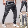 Mannen Drawstring ritszakken Ankle Betied trainingsbroek Sportbroek Skinny broek Gyms Pants Heren Casual Losse broek Autumn 220622