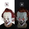 Silicone Movie Stephen King's It 2 ​​Joker Pennywise Mask Full Face Horror Clown Latex Masker Halloween Party Horrible Cosplay Prop Mask B062103