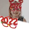 Glitter Christmas Elimines Dekoracja 2022 2023 Świąteczna szklana rama Xmas Dekoracje domu Prezenty B0715