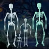 Andra festliga festförsörjningar Scary Halloween Props Luminous Hanging Skeleton Home Outdoor Yard Garden Decoration Moving Glow Fake Skull 220826