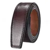 Cinturones 100% cuero de vaca Cinturón de cuero genuino para hombres sin hebilla automática 3,5 cm de ancho Diseñador de lujo de alta calidad No B295Belts