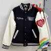 Door de mens gemaakte meisjes Don't Cry Varsity Baseball Jacket Heren Dames 1 1 Hoge kwaliteit Patchwork Bomberjacks Bovenkledingjassen 220727