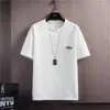 Summer Tshirt Shorts 2 sztuki Zestaw białych dresów męskich liter 3D Vintage Streetwear Creative Wzór mężczyzn Sets Krótkie stroje 220726