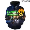 Мужские толстовки с капюшоном 2022 Мужчины Женщины Дети Прохладный Luigis Mansion Уличная одежда с 3D-принтом Мальчик девочка Детский пуловер Модная куртка
