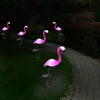 Articles de fête Solaire pelouse lumière décoration extérieure villa jardin lumière led flamingo paysage lumières