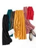 Suyadream النساء واسعة الساق السراويل 100٪ الحرير الحقيقي الصلبة مرونة مخصر الكاحل طول مكتب الربيع الصيف سراويل أنيقة الأسود 220325