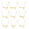 Stainless Steel 12 Zodiac Sign Necklace Pendant Gold Chain Virgo Cancer Letter Pendants Charm Star Astrology Necklaces for women fine fashion jewelry