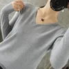 Women's Sweaters Women's Women Sweater Autumn Winter V-neck Knitwear Long Sleeve Loose Cashmere Pullovers Lady Quality Jumper Knitted