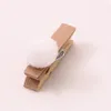 Vêtements garde-robe stockage Mini fourrure Clips en bois décoration Pompon Po artisanat pince à linge pour bricolage œuvre vêtements