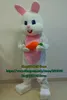 Costume de poupée de mascotte Nouveau Costume de mascotte de lapin Ensemble de dessin animé Adulte Fête d'anniversaire Jeu Publicité Carnaval Halloween Noël Pâques 1131