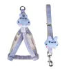 Dog Collars & Leashes Adjustable Nylon Leash And Harness Set For Small Dogs Cats Chest Straps Traction Rope Pets Belt Vests