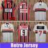 91 92 93 Sao Paulo Maillots de football pour hommes ELIVELTON ANILTON Accueil Blanc Rouge Rétro Chemise de football Camisetas de futebol Manches courtes