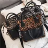 Evening Bags Sexy Leopard Women Leather Handbag Big Bag Female Large Tote Shoulder Ladies Purses And HandbagsEvening