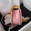 10a espelho top primavera e verão designer de luxo senhora bolsa senhoras mini doce um ombro crossbody nova moda marca de couro pequena corrente caviar rosa saco réplica caixa