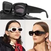 Tasarımcı Güneş Gözlüğü Omri019 Oval Kalın Çerçeve Moda Lüks Alışveriş Erkek ve Kadınlar Siyah Güneş Gözlüğü Sıradan Plaj Seyahat Tatili Anti-UV400 Kutu ile