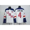 Sj98 4 John Carlson 8 Joe Pavelski 9 Zach Parise 17 Ryan Kesler Jersey 2016 World Cup of Hockey Team USA Maglia da hockey economica