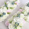 Mariage Route Cité Fleurs Soie Rose Pivoine Hortensia DIY Porte Arquée Fleur Rangée Fenêtre T Station Décoration De Mariage 50 cm 220406