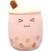 Carino 24 cm Frutta Bevanda Peluche Farcito Morbido Rosa Fragola Latte Tè Boba Tazza Giocattolo Bolla Cuscino Cuscino Regalo Per Bambini sxjul14