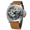 style 2021 mode loisirs treillis cadran creux montres entièrement automatiques boucle simple oeil carré imitation cuir protection mécanique