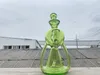 bong per piattaforma petrolifera in vetro verde con narghilè, vendite dirette in fabbrica da 14 mm benvenuto su ordinazione