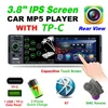 Bilvideo 3,8 tum MP5 Player Radio HD IPS Kapacitiv kontaktskärm FM TF -kort för elektronik P5180CAR Videocar