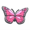 1PCS PVC Butterfly Croc Charms Shoe Decoration Beautiful Nails Famosos cantores de cantores de bucha