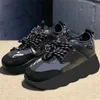 Designer Sneakers Chain Reaction Casual Shoes Italy Reflective Trainers Men Women Sneaker Triple Black White Multi-Color Suede Shoe