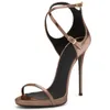 Sandaler Kvinnor Stiletto Thin High Heel Ankle Cross Strap Sandal Sexig Öppen Toe Evening Party Shoes Ball Summer Lady C-SL-4Sandals