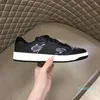 2022 Spring Men Buty Wysokiej Jakości Luksusowy Projektant Brand Cowhide Z Drukowanym Płótnem Casual Sneaker Pure Hand-Woven Calfskin Craft Dust Bag