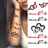 NXY Tymczasowy Tatuaż Unikalna Angielska Litera S Dla Mężczyzn Kobiety Kids Werses Sanskryt EKG Realistyczne DIY Love Wierzę, że fałszywy tatuaż 0330