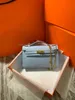 22 cm Mini Pouchetting -Umhängetasche Designer Luxusklappe Erste Generation Echte Ledertaschen Hochwertige Modehandtasche Frauen Lady Tote