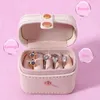 Jewelry Pouches Bags Mini Box Small Simple Earrings Ring Storage 5 ColorsJewelry