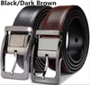 Belts Men's Genuine Leather Reversible Belt Rotated Buckle Two In One Big And TallBelts