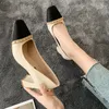 Scarpe eleganti Donna 2022 Pompe primaverili Piattaforma da basket Punta quadrata Ultimi sandali robusti Calzature con tacchi sottili Slip On Abito da lavoro con lacciVestito