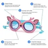 Yüzme Gözlükler Yüzme Gözlük Kulak Tıkar ile Su Geçirmez Silikon Gözlük Anti-Sis Çocuk Su Sporları G220422