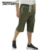 TACVASEN été 3/4 Shorts hommes séchage rapide sous le genou gymnastique entraînement course Sport randonnée pantalon extérieur hommes 220325